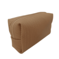 Cosmetiquera Grande Texturizada Camel