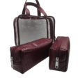 Kit X3 Cosmetiquera Neceser Organizador Vinotinto